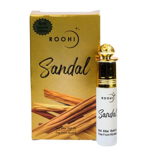 ROOHI FRAGRANCES Sandal Attar 6ML | Long Lasting Non-Alcoholic Roll On Perfume | Pure Natural Sandalwood Fragrance with Amber & Cedar Notes for Men & Women (Pack of 1)-picture-31