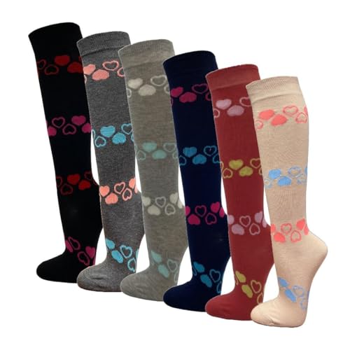 Image of SocksKnee Women Multi-Pack Colorful Variety Design Assorted Activewear Knee-High Stocking Socks, 9-11