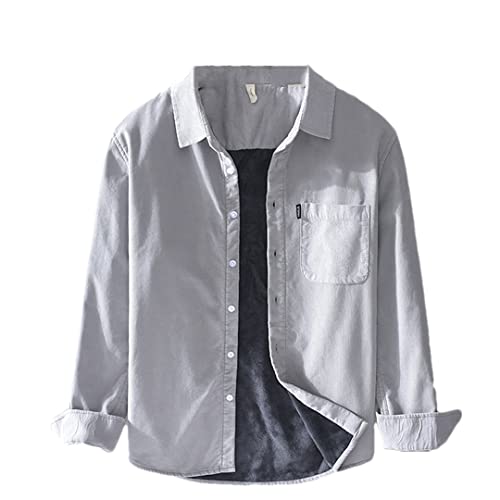 Chemise en velours côtelé homme XL grise vêtement automne hiver