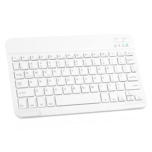 Ultra-Slim Bluetooth Rechargeable Keyboard for Samsung Smart TV and All Bluetooth Enabled iPads, iPhones, Android Tablets, Smartphones, Windows pc - Pure White