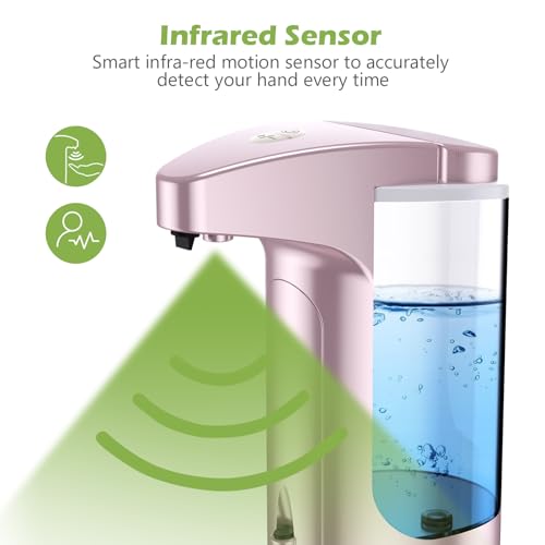 Image of KeeKit Automatic Sensor Soap Dispenser, 13oz / 370ml Touch-Free Liquid Soap Pump Dispenser, IPX4 Waterproof Battery Operated Pump for Kitchen, Dish, Soap, Bathroom, Home