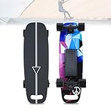 Pnpaea Elektro-Skateboard, Allrad-Longboard, Ultraleichtes Drop-Through-Deck, 64 Km/H HöChstgeschwindigkeit, 13 Km Reichweite, Fernbedienung FüR Pendler Und AnfäNger 2-CitySprint(30km)