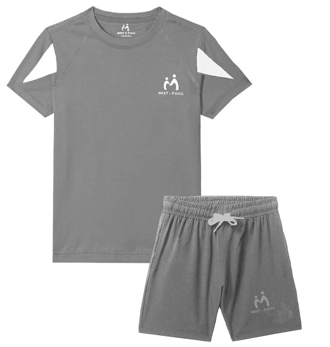 MIST N FOGG Boys and Girls Sports T-Shirts and Short Set