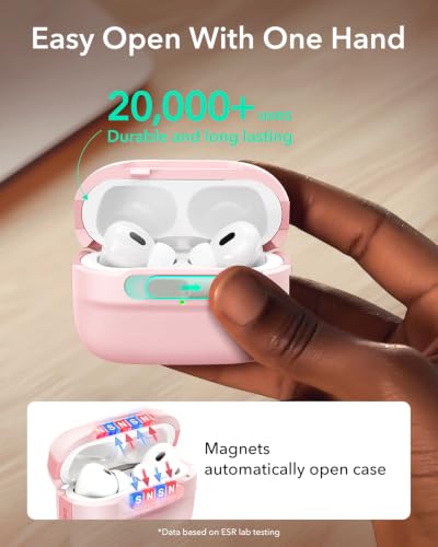 Image of ESR for AirPods Pro 2 Case (2023 /2022 /2019), Compatible with MagSafe, Pink