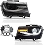 VLAND Headlights Assembly Fit for Chevy Chevrolet Camaro 5th Gen 2014 2015 W/Dual Beam Lens DRL, LED Front light with Sequential Turn Signal, Plug-n-Play Headlamp