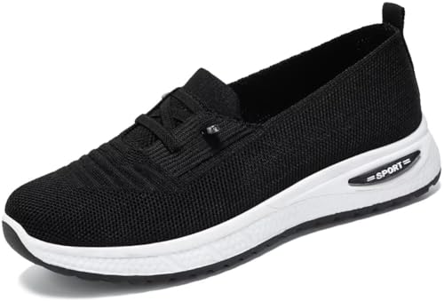 Fangsto Women's Orthopedic Mesh Walking Shoes Athletic Sport Running Sneakers Slip-on Cozy...
