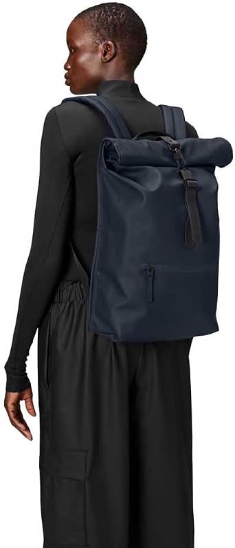 RAINS Rolltop Rucksack Backpack 13320 Navy