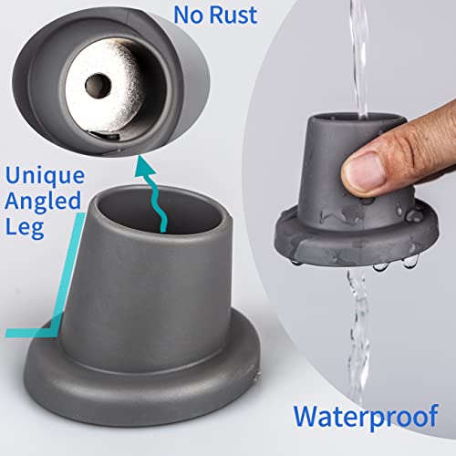 4 Pcs Replacement Feet For Bath Seat Shower Chair, 1-1/8" I.d Slope Rubber Feet Pad For Transfer Shower Bench Shower Seat Commode Chair, - Non Slip Suction Cup Feet Caps, Metal Insert Reinforced #TOP3