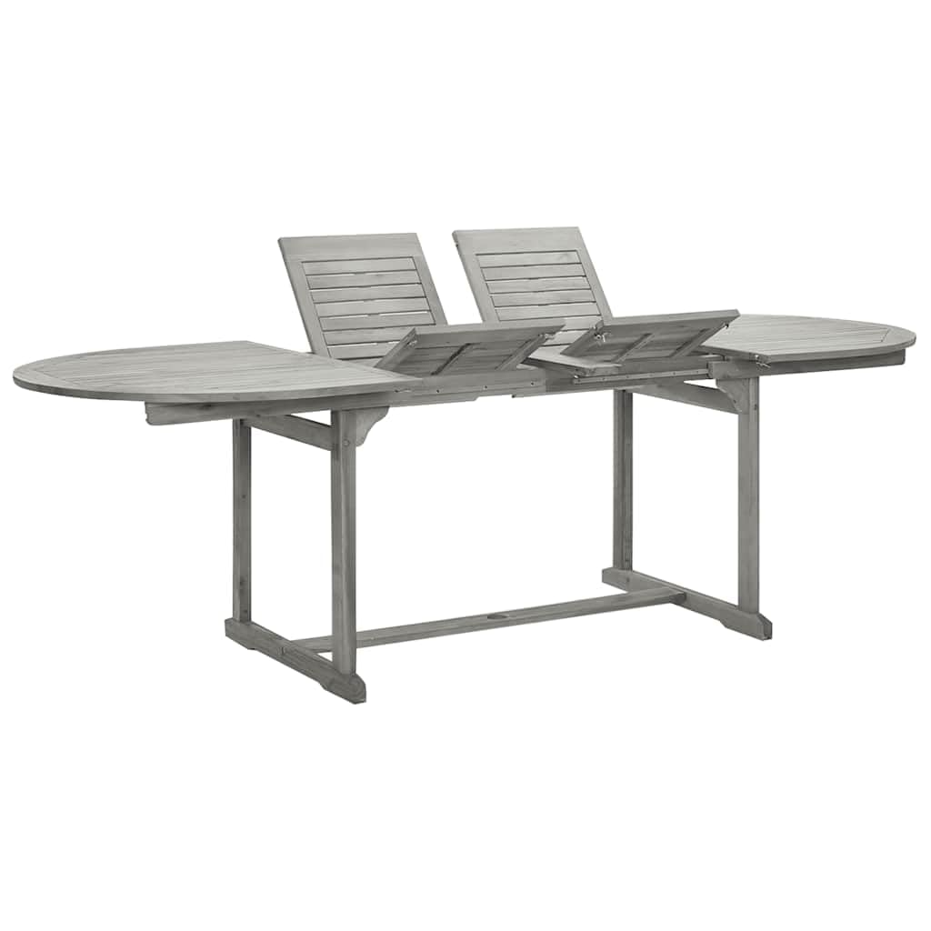 Rozsuwany stół ogrodowy z litego drewna akacjowego, (160-240) x 100 x 75 cm, drewniany stół do ogrodu, rustykalny stół dla 8-10 osób, trwały i odporny na warunki atmosferyczne