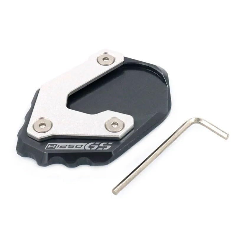 Extension béquille moto pour F850GS contre l'enfoncement de la béquille sur sol meuble