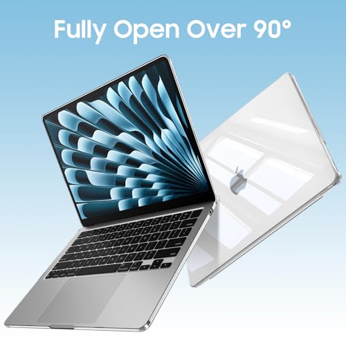 Fintie Hülle Kompatibel mit MacBook Air 13.6 Zoll M5 M4 M3 M2 (2026-2022) A3449 A3240 A3113 A2681, Ultradünne Hartschale Schutzhülle und Laptoptasche für MacBook Air 13.6 Zoll, Beige