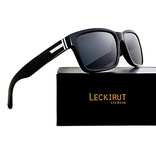 LECKIRUT Vintage Polarized Sunglasses for Men Women Retro Oversized Square Mirror Sun Glasses2