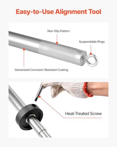 Image of VEVOR Mercruiser Alignment Tool & Gimbal Bearing Puller Set, Compatible with Mercruisers, Engine Alignment Tool, Bearing Puller Seal Bellow Expander Tools Easy-to-Use (silver)