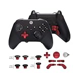 Metalowe kciuki 13 w 1 do Xbox One Elite Series 2, części akcesoriów do kontrolera Elite Series 2, zamienne akcesoria do gier, metalowy joystick Mod 6 Swap, 4 łopatki, 2 podkładki D, 1 narzędzie (platerowanie czerwone)