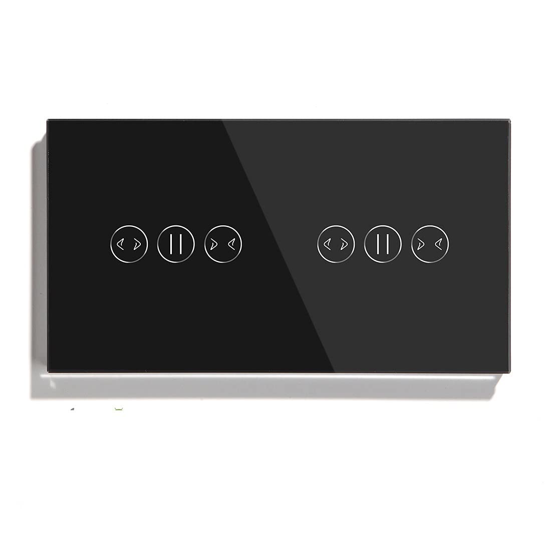 Interruttore Smart,Interruttore Tapparelle WiFi WIFI Tenda da 157 mm Chiude a tenda luminosa Bianco nero Golden Crystal Class Panel Switch Switch(Black 1 Piece)