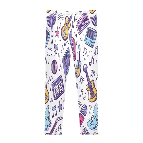 Bolaz Toddler Girls Leggings Printed Yoga Pants Leggings Music Guitar Tape for Kids2