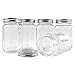 novelinks 16 oz Clear Plastic Jars with Screw-On Lids - BPA-Free Refillable Storage Containers for Slime, Food, Crafts, Kitchen & Household Use (10 Pack,Silver)