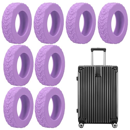 Lot de 8 housses de protection pour roues de valise, anti-bruit pour bagages, bagages de cabine