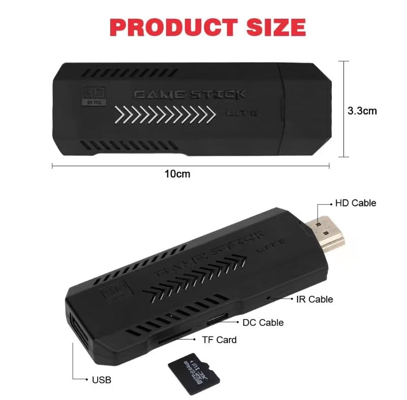 Generic X2-128G Wireless Retro Game Console Set,4K HDMI Output 40,000 Classical Games, 40+ Emulators, Dual Wireless Controllers, Plug & Play Video Game Consoles