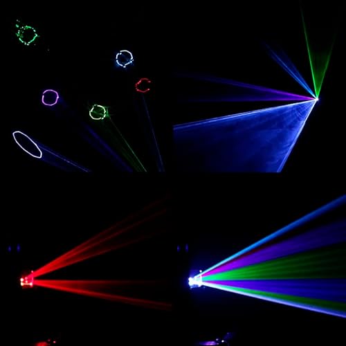 Shehds Beam Effect Dj Lights Rgb Full Color 3D Effect 3000Mw Stage Scanner Lights Sound Activated & Dmx Control Strobe Party Lights For Christmas Disco Dancing Birthday Bar Lighting #TOP3