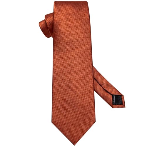 Image of Hi-Tie 70 inches Ties for Men Silk Extra Long Necktie and Pocket Square Cufflinks Set Men Big and Tall Tie Business