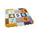 Tapis de jeu pour bébé - 30 cm x 30 cm - Avec clôtures autour - Jouet éducatif en EVA - Tapis de jeu pour bébé - Tapis à ramper pour bébé - 3