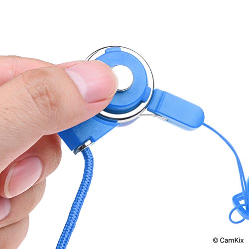 Camkix Camera Shutter Remote Control With Bluetooth Wireless Technology - Blue - Lanyard With Detachable Ring Mount - Capture Pictures/Video Wirelessly At 30 Ft Compatible With Iphone/Android #TOP4