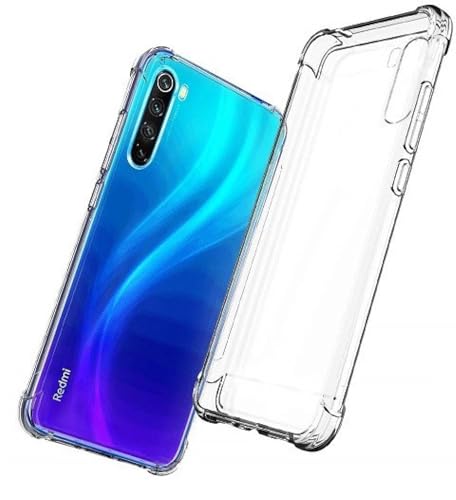 Image of BOXXO Flexible Back Cover for Mi Redmi Note 8 | Back Cover Transparent Clear Shockproof Case Four Corner Protection | Slim Protective Mobile Phone Cover for Mi Redmi Note 8