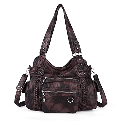 Image of Angel Kiss Hobo Handbags for Women Soft PU Leather Shoulder Handbags Ladies Purses