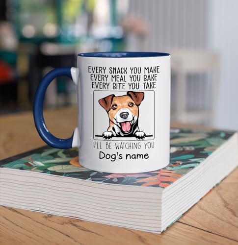 Taza de cerámica personalizada con diseño de perro Jack Russell miniatura 3