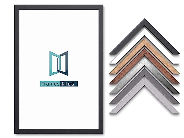 24x24 Inch Picture Frame (610 x 610mm), Wall Mounted, Shatterproof Styrene Front, Black — image 1