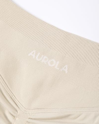 Image of AUROLA Influence Workout Shorts for Women,2.5 3.5 4.5 5.5 6.5 No Roll Up Squat Proof Scrunch Seamless Compression Gym Short