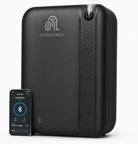 OTTELOGIA Smart Bluetooth Essential Oil Diffuser Large Area 5001000m App-Controlled Aroma Diffuser for Home Office & Hotel | فواحة وموزع زيت ذكى تحكم بالتطبيق بالبلوتوث للفنادق والبيوت