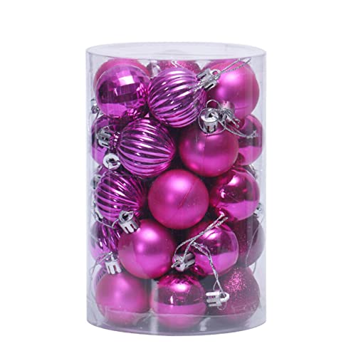 Decoração de bola de Natal festiva, enfeite de bola para pendurar na árvore de Natal, 1 caixa de pin