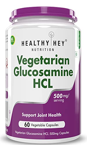 HealthyHey Nutrition Vegetarian Glucosamine (Non-Shellfish Derived) – Joint Health 60 Veg Capsules – 500mg HealthyHey Nutrition Vegetarian Glucosamine (Non-Shellfish Derived) – Joint Health 60 Veg Capsules – 500mg