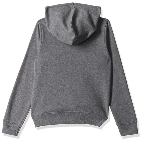 Image of Solid Cotton Fleece Girls Hooded Neck Sweatshirt with Kangaroo Pocket