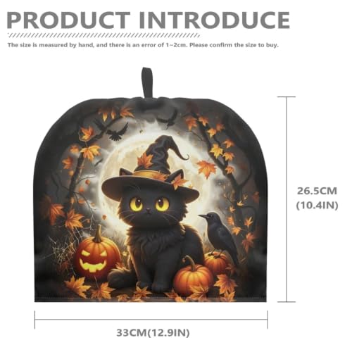 Image of Black Cat Tea Cozy for Teapot Insulated Halloween Decor Tea Cosy for Teapot Tea Pot Cover for Home Kitchen Decoration