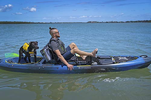 Image of Perception Pescador Pilot | Sit on Top Fishing Kayak with Pedal Drive | Adjustable Lawn Chair Seat and Tackle Storage Areas