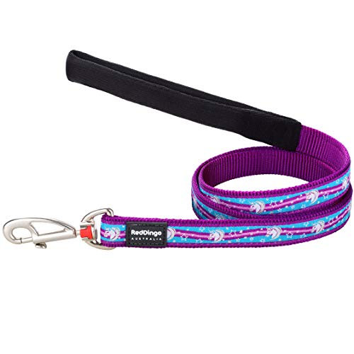 Red Dingo Unicorn Design Dog Lead, Purple, Medium