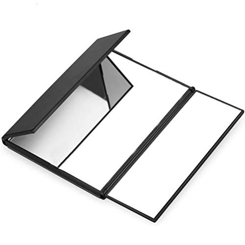 Tomicy Make-upspiegel, 3 zijden, inklapbare make-upspiegel, make-upspiegel, scheren gezichtsverzorging in de woonkamer, cosmeticastudio, sieradenwinkelhuis, zwart - Image 6