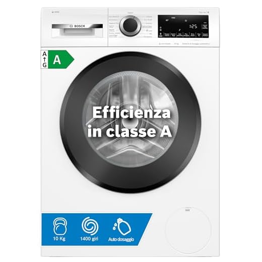 Bosch Elettrodomestici WGG254F0IT Serie 6, Lavatrice a carica frontale, capacità 10 kg, 1400 rpm, Dosaggio automatico i-DOS, Iron Assist, Sistema Anti macchia, Bianco, 60 cm