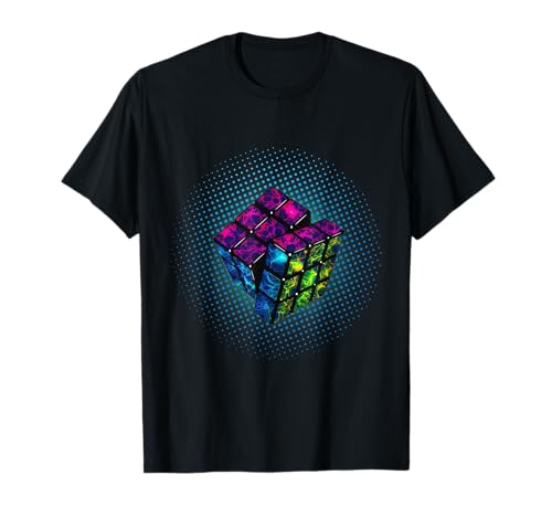 CUBE-Puzzle CUBER SPEED-CUBING - T-shirt de cubo t-shirt, Preto, S