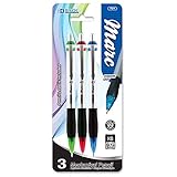 BAZIC Mechanical Pencil 0.7mm Marc Soft Grip, Latex Free Eraser, Smooth Writing Pencils Lead for Drafting Drawing Sketching (3/Pack), 1-Pack