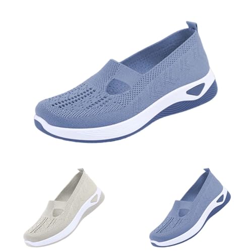 Orthopedic Shoes for Women Mesh Walking Shoes Breathable Non-Slip Slip On Loafers Lightweight Memory Foam Flat Sneakers3