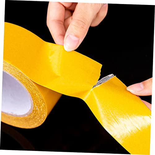 Abaodam 1 Rolo De Fita Dupla Face De Tecido Fita Amarela Fita Dupla Face Fita Adesiva Resistente Fit