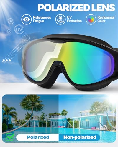 Image of Swim Goggles 2 Pack, Wide View Anti Fog&UV Swimming Goggles for Audlt, No Leak Pool Beach Essentials for Men Women