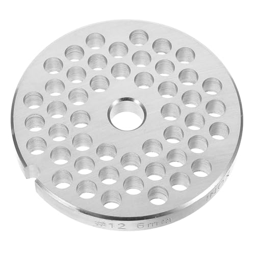 HEALLILY 12 picadora de carne de amoladora de alimentos herramienta para picar carne de mano para comida picadora de verduras placa de molienda Acero inoxidable Plata