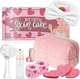 Skincare tools set, pink skin care tools for teens, facial accessories for skincare, face washing kit, cute...