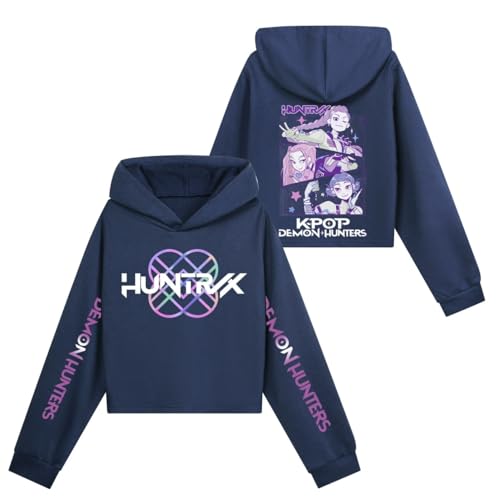 SZRXKJ Sudadera con capucha unisex para niños, diseño de anime Huntrix K-Pop Demon...
