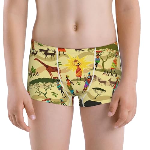 Boys' Cotton Boxer Brief Soft Underwear-Ethnic African